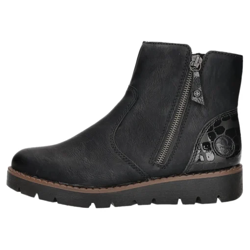 Rieker Schlupf-/Reißverschlußstiefelette Warmfutter bis 35mm Absatz (casual)