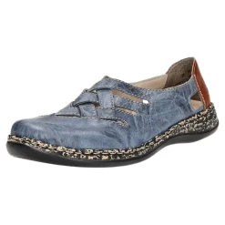 Rieker Slipper/Kletthalbschuh luftdurchlässig (durchbrochenes/geflochtenes Obermaterial)