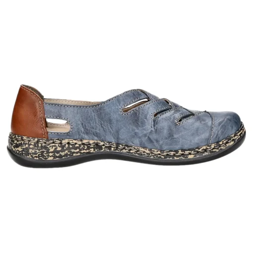Rieker Slipper/Kletthalbschuh luftdurchlässig (durchbrochenes/geflochtenes Obermaterial)